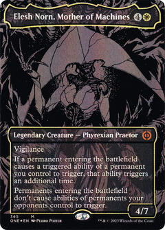 Elesh Norn, Mother of Machines (Oil Slick Raised Foil) (345) [Phyrexia: All Will Be One] foil - Deck Out Gaming