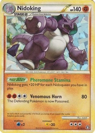 Nidoking - 6/102 (Cracked Ice Holo) (6) [Deck Exclusives] Holofoil - Deck Out Gaming