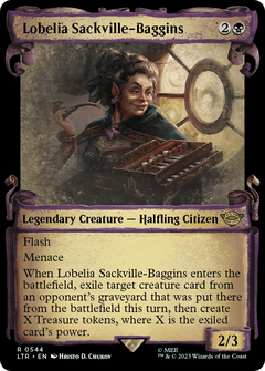 Lobelia Sackville-Baggins (Showcase Scrolls) (544) [The Lord of the Rings: Tales of Middle-earth] foil - Deck Out Gaming