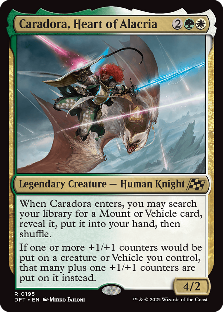 Caradora, Heart of Alacria (195) [Aetherdrift] foil - Deck Out Gaming
