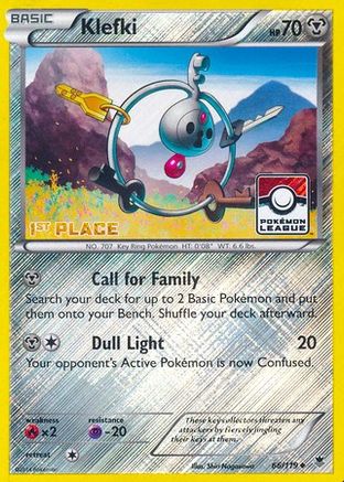 Klefki - 66/119 (Pokemon League) [1st Place] (66) [League & Championship Cards] Reverse Holofoil - Deck Out Gaming