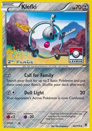 Klefki - 66/119 (Pokemon League) [2nd Place] (66) [League & Championship Cards] Reverse Holofoil - Deck Out Gaming
