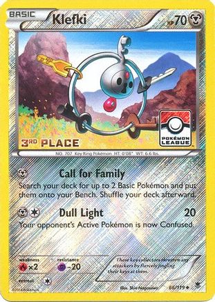 Klefki - 66/119 (Pokemon League) [3rd Place] (66) [League & Championship Cards] Reverse Holofoil - Deck Out Gaming