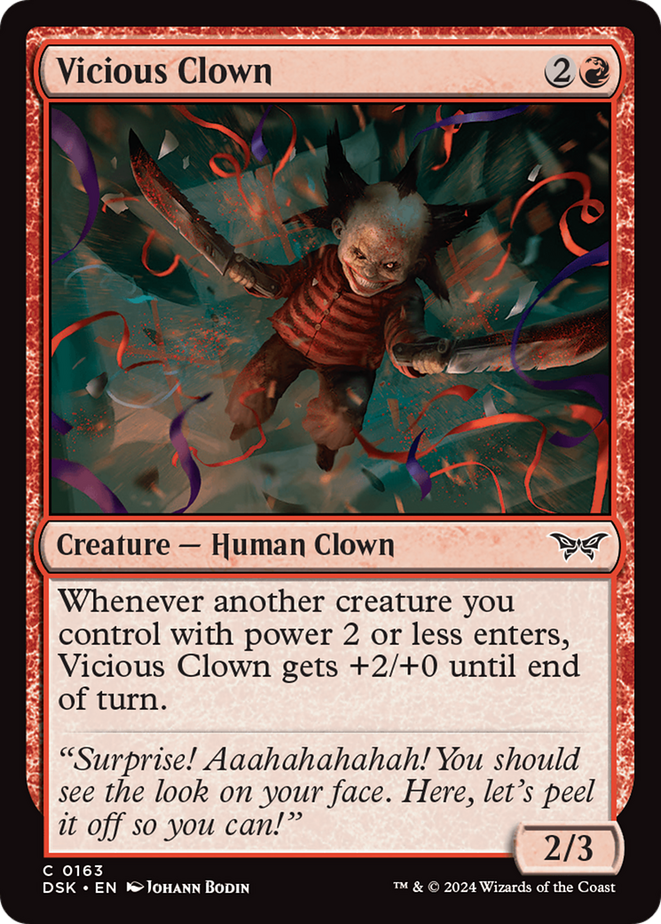 Vicious Clown (163) [Duskmourn: House of Horror] foil - Deck Out Gaming