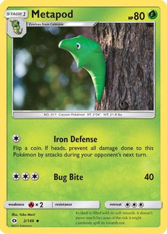 Metapod (2) [SM Base Set] Reverse Holofoil - Deck Out Gaming