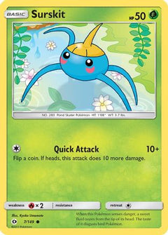 Surskit (7) [SM Base Set] Reverse Holofoil - Deck Out Gaming