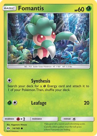 Fomantis (14) [SM Base Set] Reverse Holofoil - Deck Out Gaming