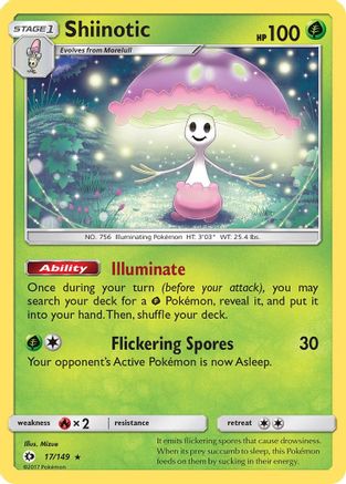 Shiinotic (17) [SM Base Set] Reverse Holofoil - Deck Out Gaming