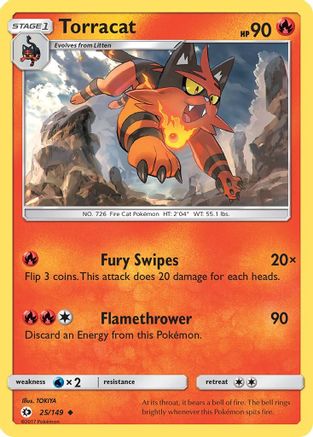 Torracat (25) [SM Base Set] Reverse Holofoil - Deck Out Gaming