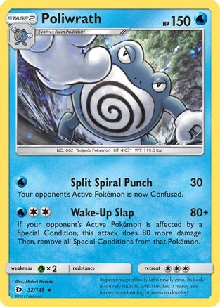 Poliwrath (32) [SM Base Set] Reverse Holofoil - Deck Out Gaming