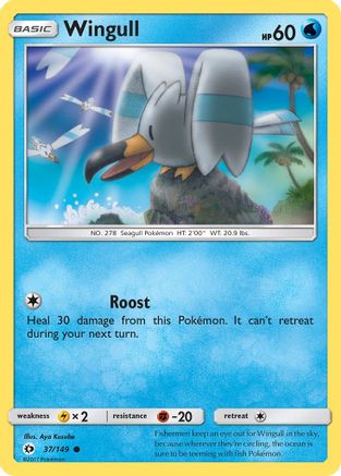 Wingull (37) [SM Base Set] Reverse Holofoil - Deck Out Gaming