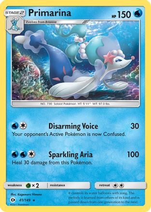 Primarina (41) [SM Base Set] Reverse Holofoil - Deck Out Gaming