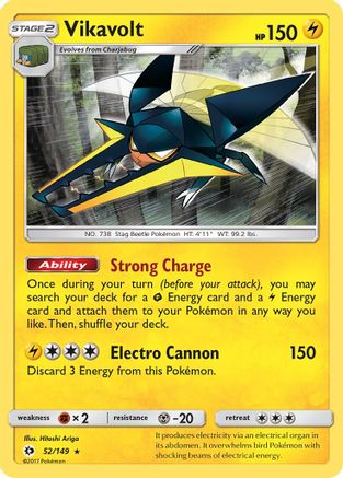 Vikavolt (52) [SM Base Set] Reverse Holofoil - Deck Out Gaming