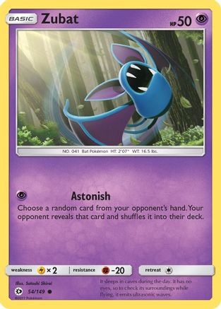 Zubat (54) [SM Base Set] Reverse Holofoil - Deck Out Gaming
