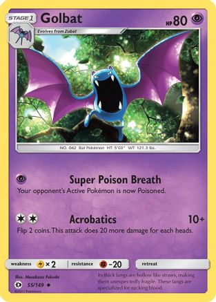 Golbat (55) [SM Base Set] Reverse Holofoil - Deck Out Gaming