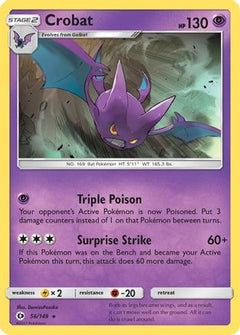 Crobat (56) [SM Base Set] Reverse Holofoil - Deck Out Gaming
