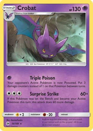 Crobat (56) [SM Base Set] Holofoil - Deck Out Gaming