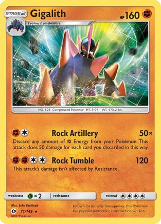 Gigalith (71) [SM Base Set] Reverse Holofoil - Deck Out Gaming