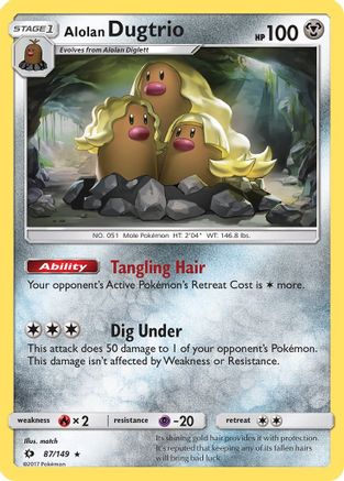 Alolan Dugtrio (87) [SM Base Set] Holofoil - Deck Out Gaming