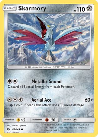 Skarmory (88) [SM Base Set] Reverse Holofoil - Deck Out Gaming