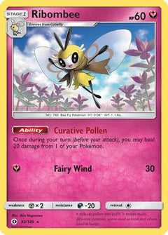 Ribombee (93) [SM Base Set] Reverse Holofoil - Deck Out Gaming