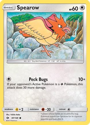 Spearow (97) [SM Base Set] Reverse Holofoil - Deck Out Gaming