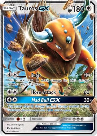 Tauros GX (100) [SM Base Set] Holofoil - Deck Out Gaming