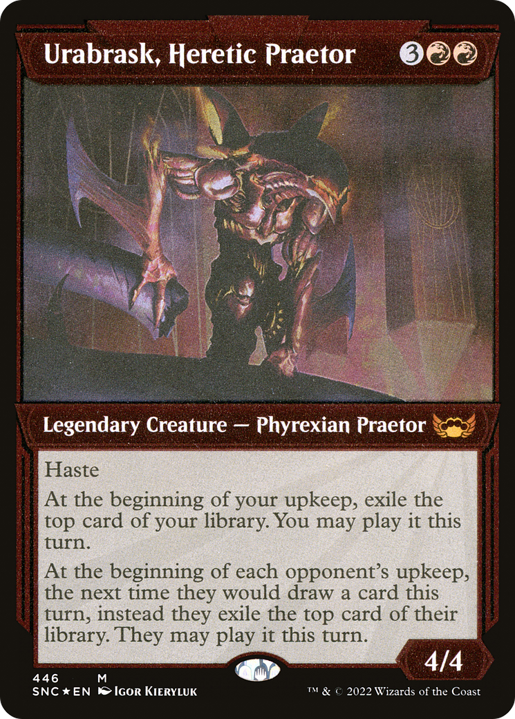 Urabrask, Heretic Praetor (Showcase) (Foil Etched) (446) [Streets of New Capenna] foil - Deck Out Gaming