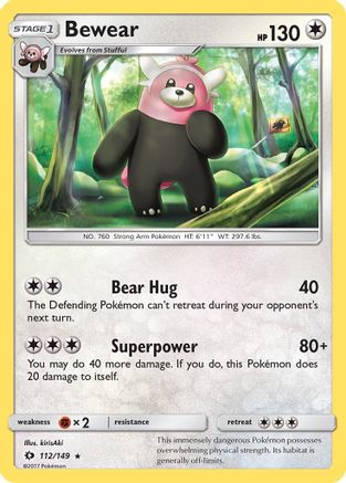 Bewear (112) [SM Base Set] Reverse Holofoil - Deck Out Gaming