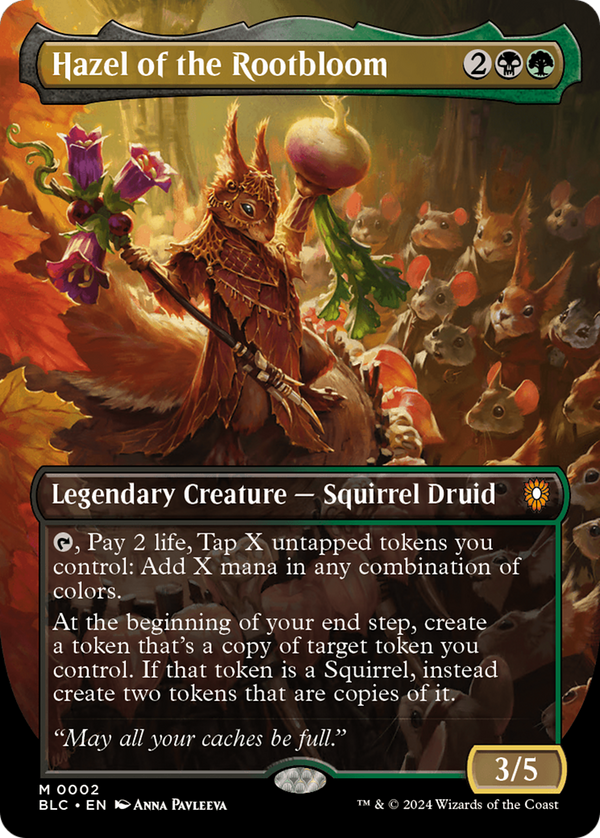 Hazel of the Rootbloom (Borderless) (2) [Bloomburrow Commander] - Deck Out Gaming