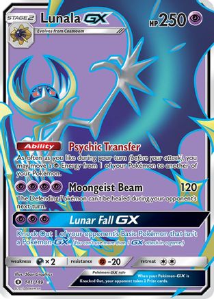 Lunala GX (Full Art) (141) [SM Base Set] Holofoil - Deck Out Gaming