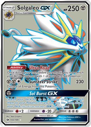 Solgaleo GX (Full Art) (143) [SM Base Set] Holofoil - Deck Out Gaming