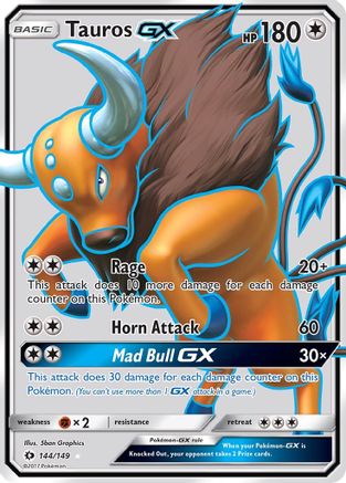 Tauros GX (Full Art) (144) [SM Base Set] Holofoil - Deck Out Gaming