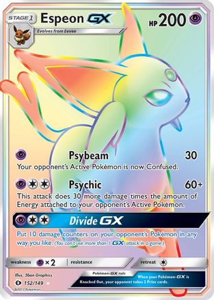 Espeon GX (Secret) (152) [SM Base Set] Holofoil - Deck Out Gaming