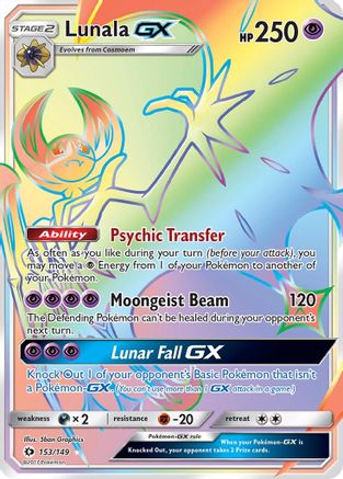 Lunala GX (Secret) (153) [SM Base Set] Holofoil - Deck Out Gaming