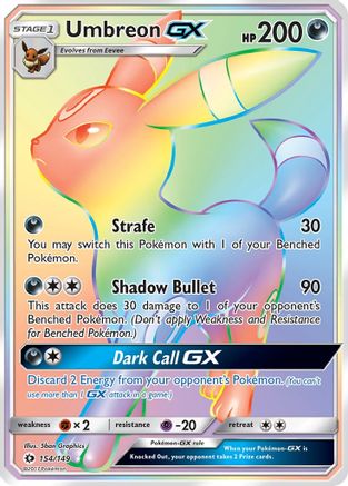 Umbreon GX (Secret) (154) [SM Base Set] Holofoil - Deck Out Gaming