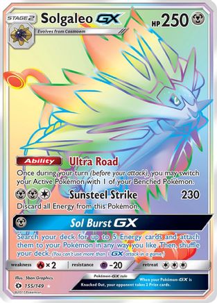 Solgaleo GX (Secret) (155) [SM Base Set] - Deck Out Gaming