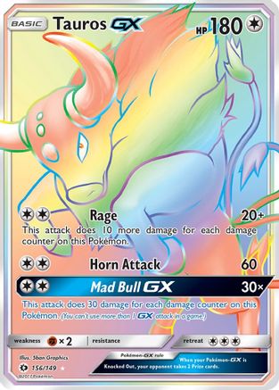 Tauros GX (Secret) (156) [SM Base Set] - Deck Out Gaming