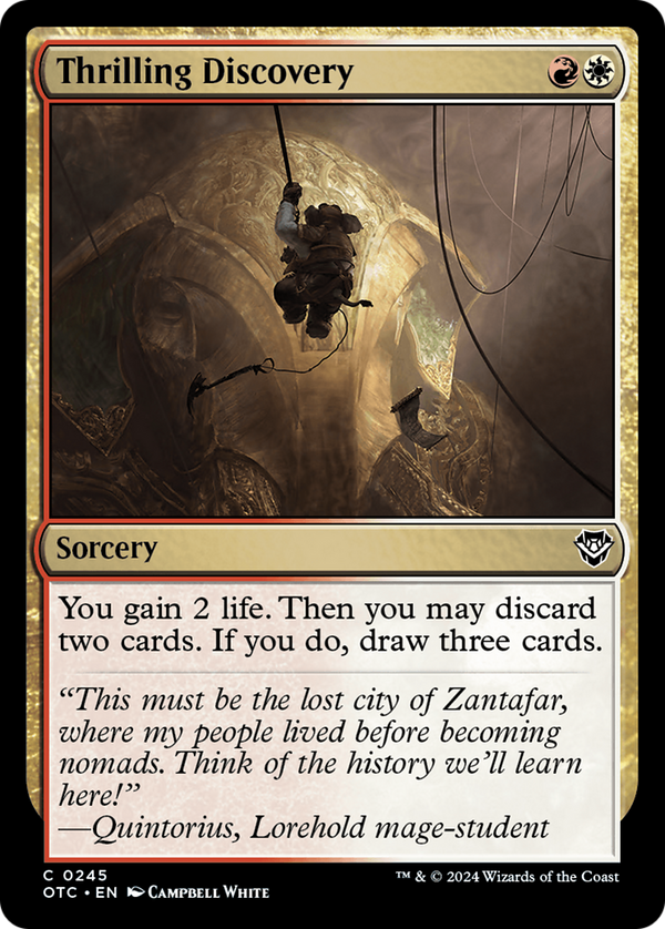 Thrilling Discovery (245) [Outlaws of Thunder Junction Commander] - Deck Out Gaming