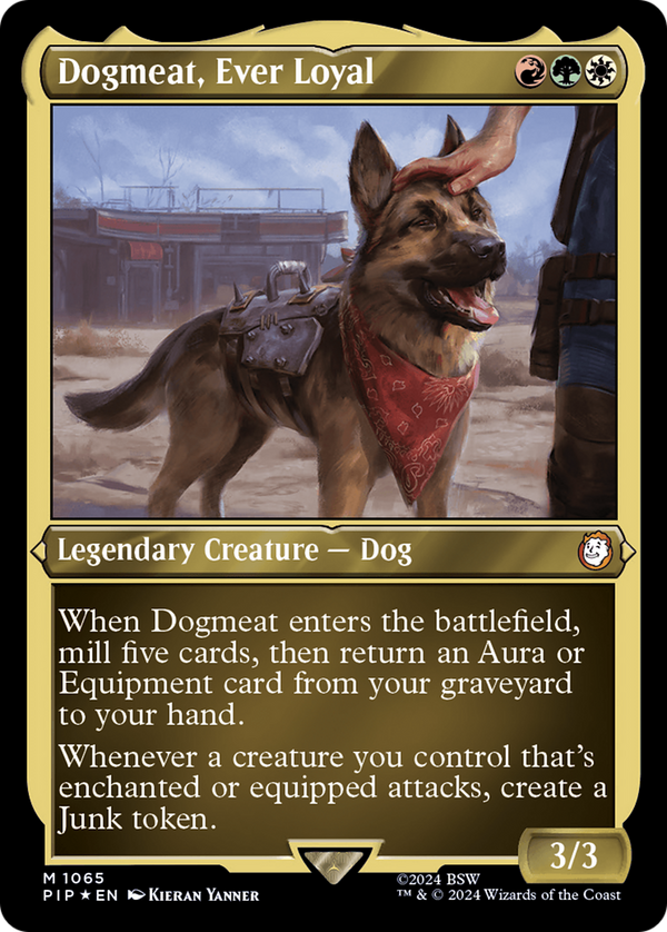 Dogmeat, Ever Loyal (Display Commander) - Thick Stock (1065) [Fallout] foil - Deck Out Gaming