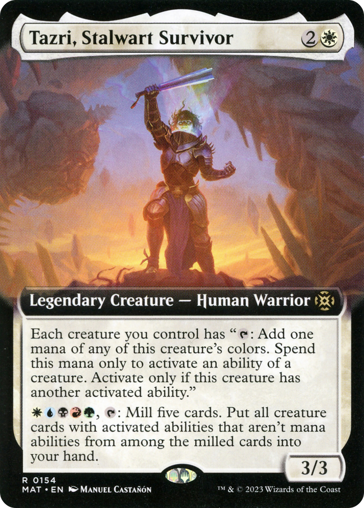 Tazri, Stalwart Survivor (Extended Art) (154) [March of the Machine: The Aftermath] - Deck Out Gaming