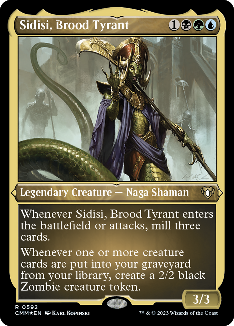 Sidisi, Brood Tyrant (592) [Commander Masters] etched - Deck Out Gaming
