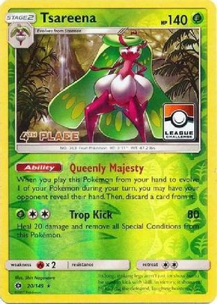 Tsareena - 20/149 (League Challenge) [4th Place] (20) [League & Championship Cards] Reverse Holofoil - Deck Out Gaming