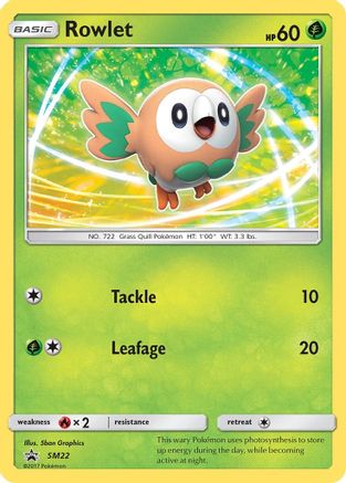 Rowlet (SM22) [Sun & Moon: Black Star Promos] - Deck Out Gaming