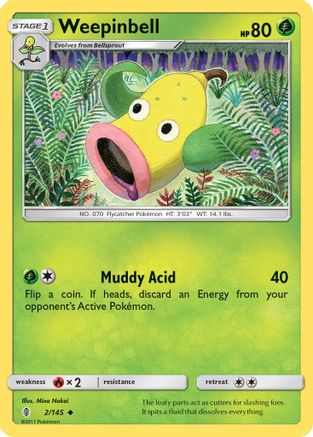 Weepinbell (2) [SM - Guardians Rising] Reverse Holofoil - Deck Out Gaming