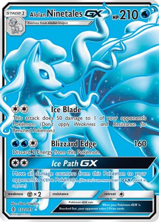 Alolan Ninetales GX (Full Art) (132) [SM - Guardians Rising] Holofoil - Deck Out Gaming