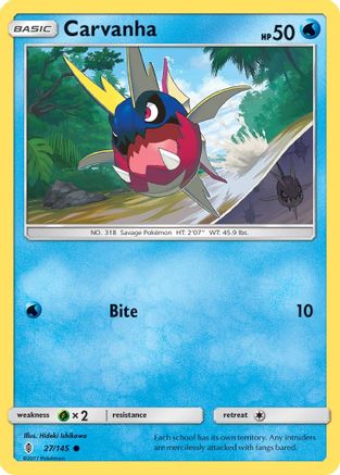 Carvanha (27) [SM - Guardians Rising] Reverse Holofoil - Deck Out Gaming