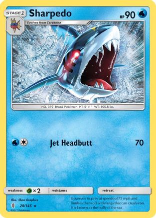 Sharpedo (28) [SM - Guardians Rising] Reverse Holofoil - Deck Out Gaming