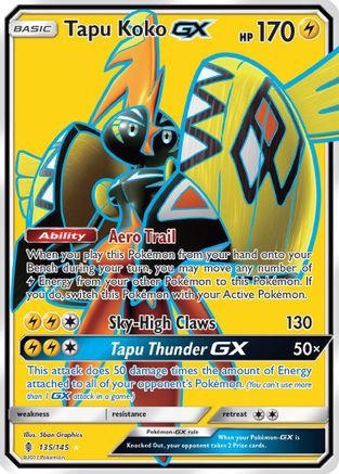 Tapu Koko GX (Full Art) (135) [SM - Guardians Rising] Holofoil - Deck Out Gaming