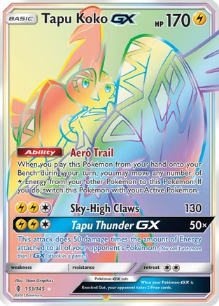 Tapu Koko GX (Secret) (153) [SM - Guardians Rising] Holofoil - Deck Out Gaming